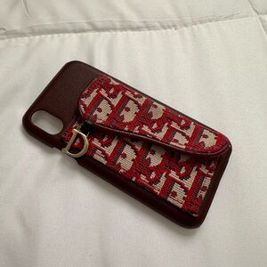 Red/burgundy Christian Dior iPhone X (10) case